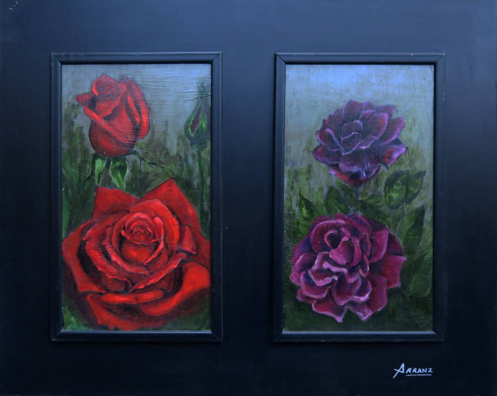 Diptico de rosas